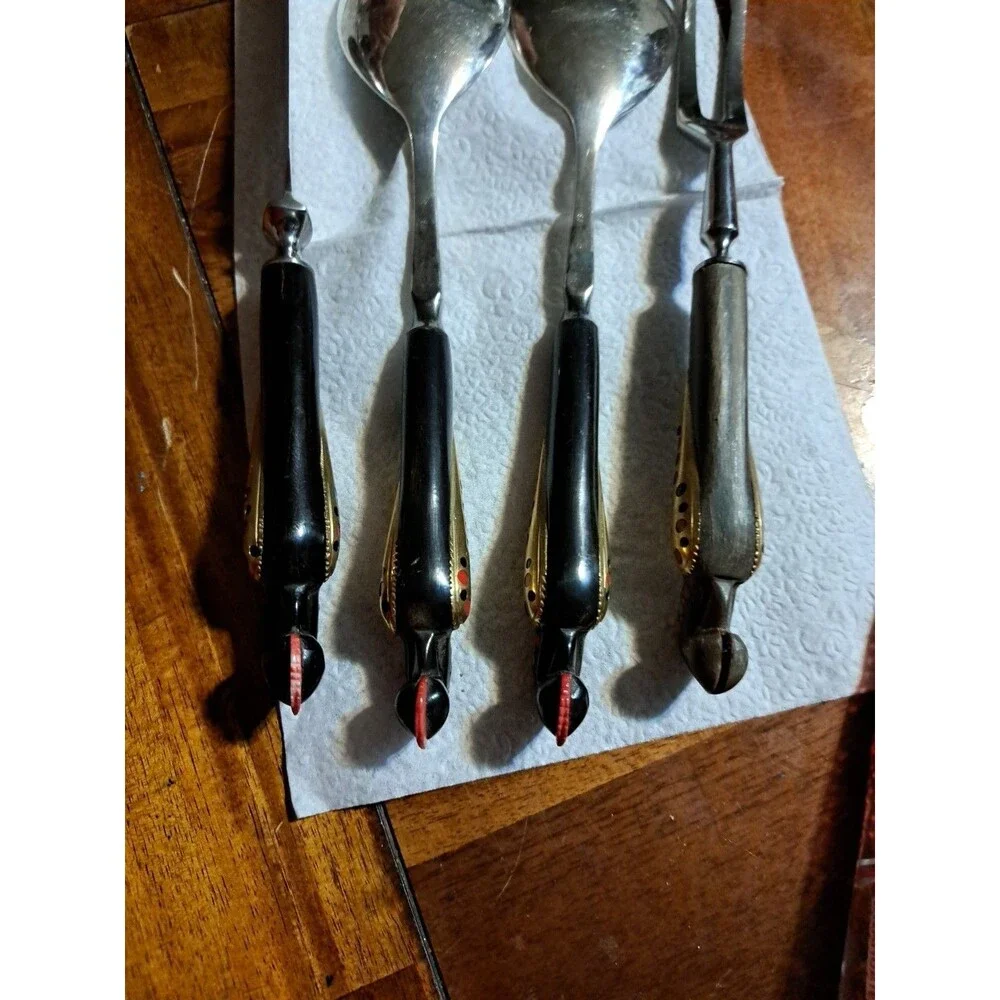 Vintage  Haddad Jezzin Serving Cutlery Set Of 4